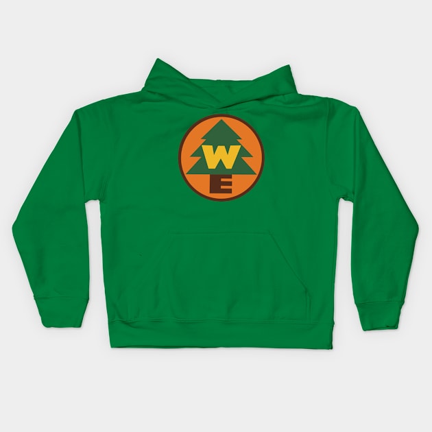 Wilderness explorers back print Kids Hoodie by EnglishGent